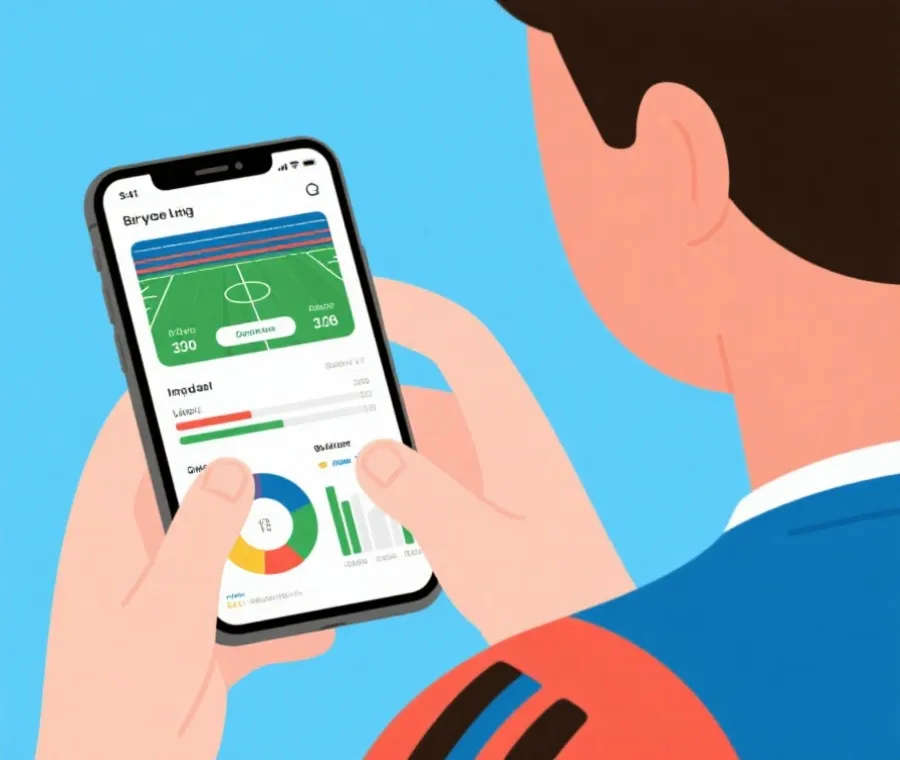 移动端赛事内容浏览示意图